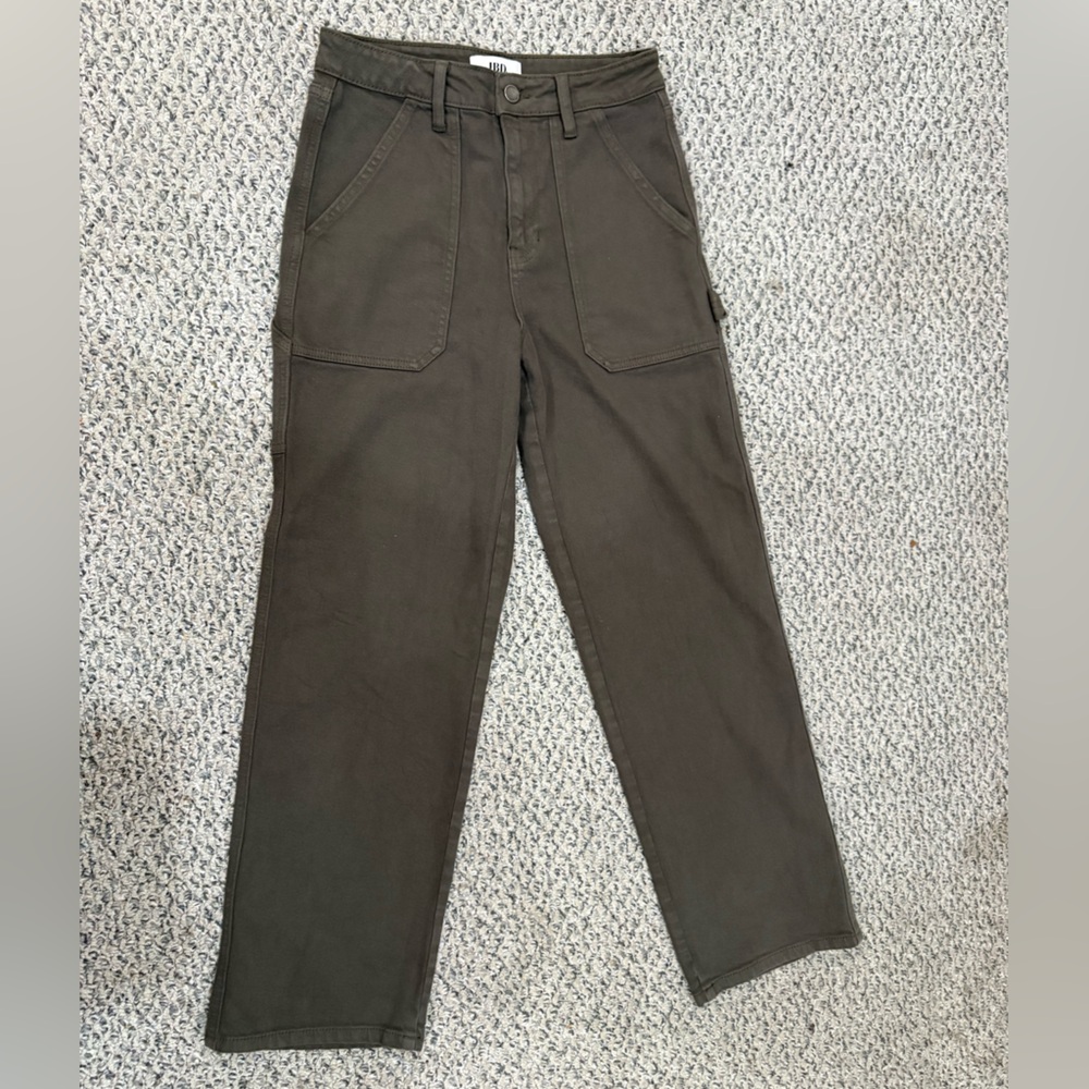 Just Black Olive Utility Pants